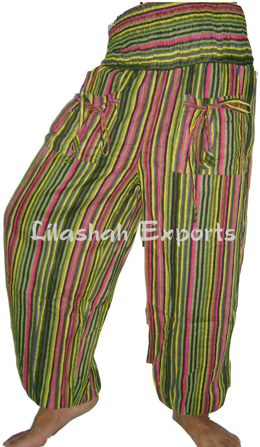 Cottton Trouser, Jump Suit,  Hand Block Print Blouse, Skirt, Yoga Clothes, Floral Nice, Jaipur Hand Print Trouser - 2622