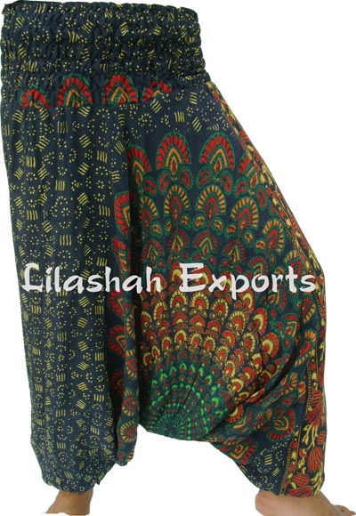 Rayon Alibaba Pants, Afgani  Trouser,  Harem Pants,Summer Collection, Hindu Ropa Harem Pants, Jaipuri Hand Block Mandala Print Trousers, Pantalon