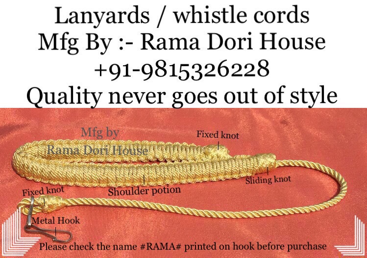 CISF Lanyards Whistle Cords