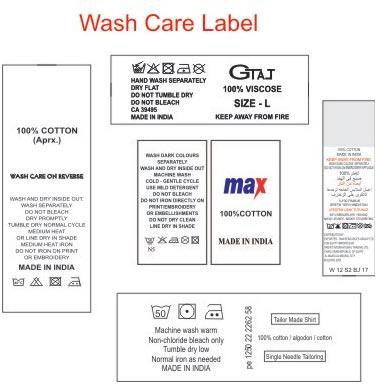Wash Care Labels