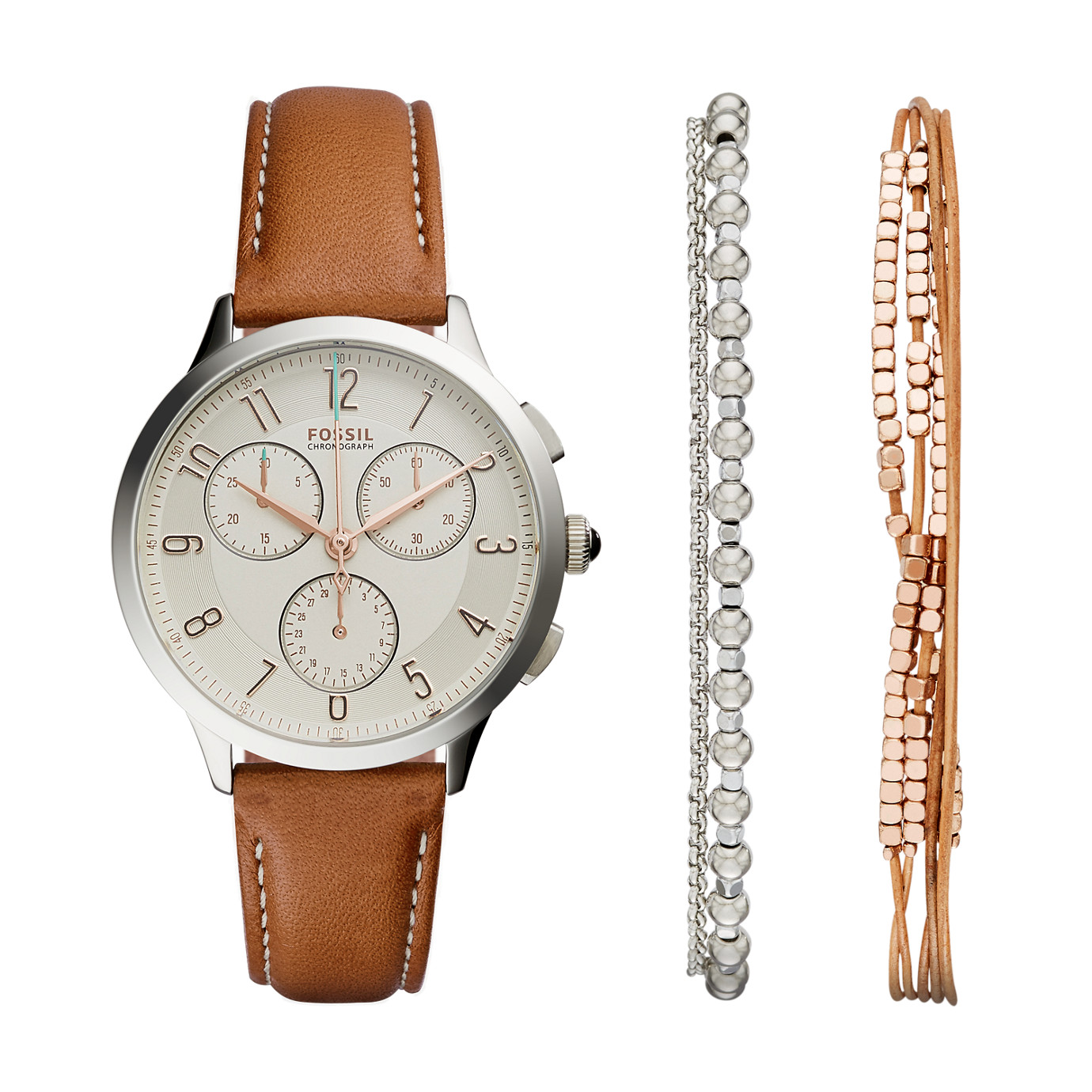 LIGHT BROWN LEATHER WATCH
