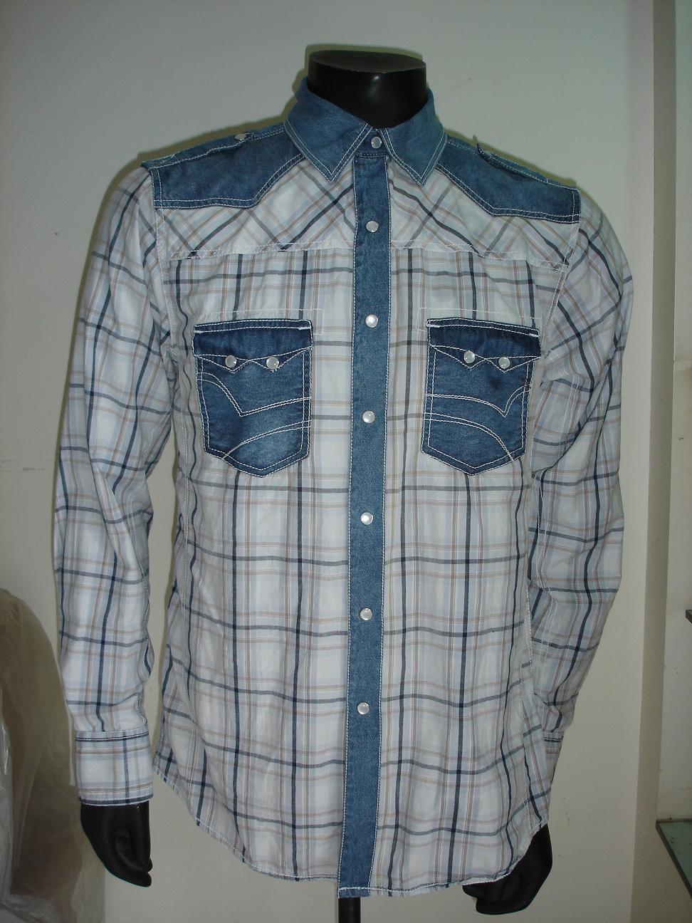 Striped Pure Cotton mens shirts, Size : XXXL, XXL, XL, L