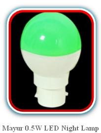 0.5 Watt Color Led Night Lamp