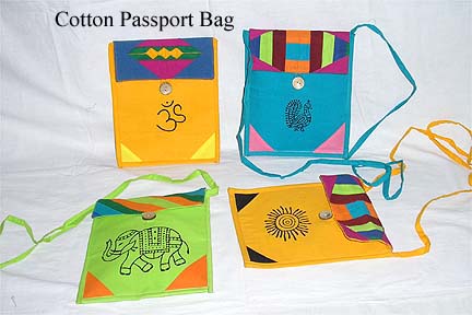 Cotton Passport Bag