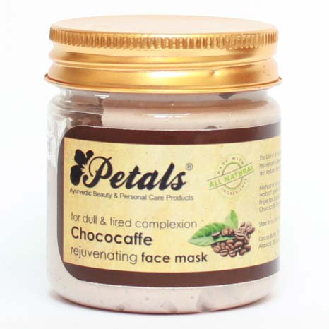 Petals Choco Caffe Rejuvenating Face Mask, for Personal, Packaging Type : Glass Bottle