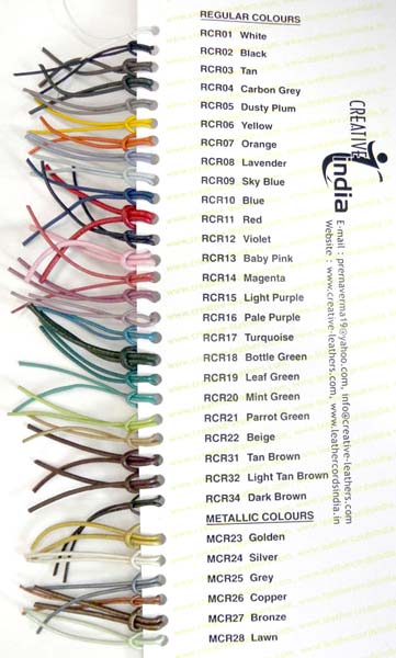Colored Leather Cords - Shade Cards
