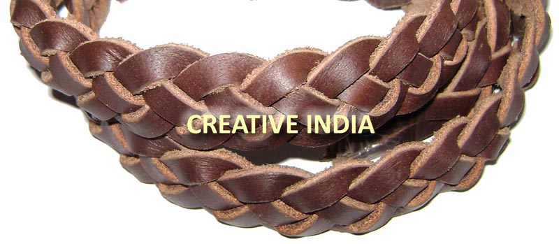 Flat Braided leather Cord