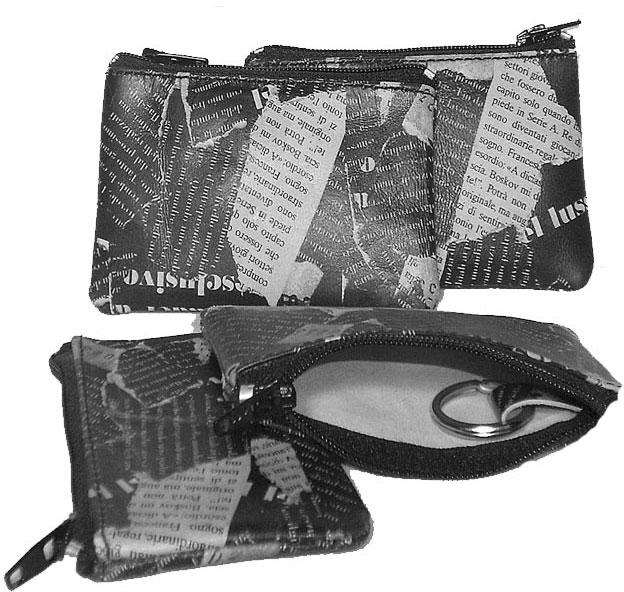 Leather Purse, Color : Black shaded
