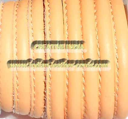 One Side Stitched Nappa Leather Cords   267 PEACH