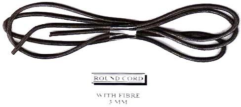 CREATIVE INDIA Leather Round Cords, Color : black