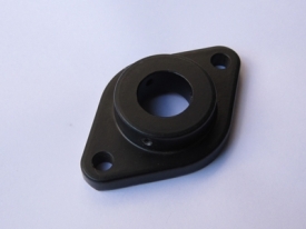 Oval aluminium flange, Color : black
