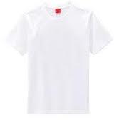Rib Neck White t shirt