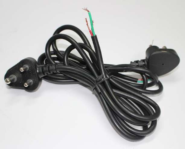 Three pin power cord, Color : black