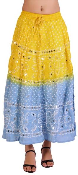 Girls Cotton Bandhani Indian Skirt