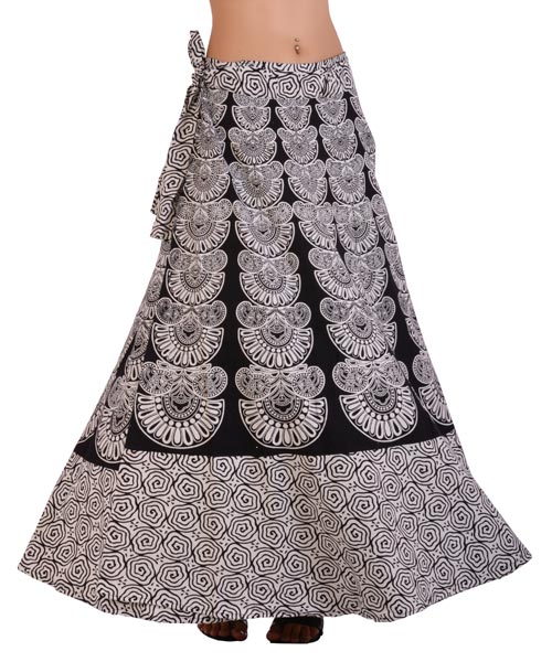 New Rajasthani Print Long Cotton Wrap Skirts