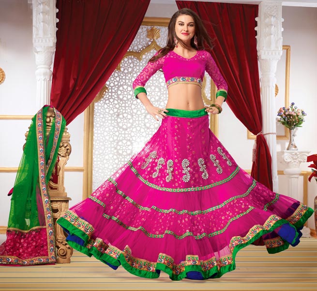 Buy pure russian silk sequence Multi die work design lehnga02 at Amazon.in