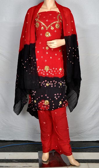 Traditional Bandhej Salwar Suit
