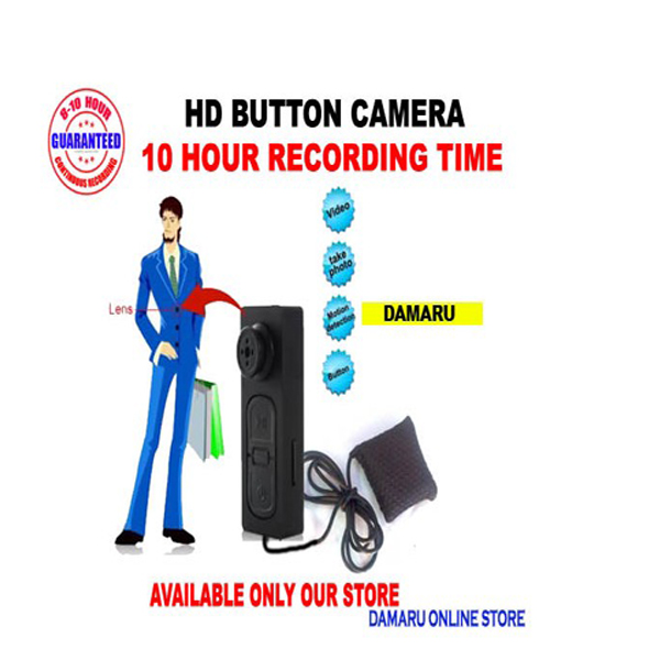 World First 10 Hour Battery Backup Small Hd Button Camera with Mini Pu