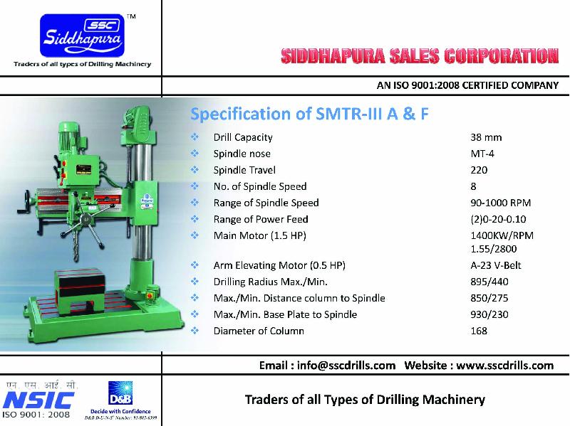 Radial Drilling Machines (smtr-iii G)