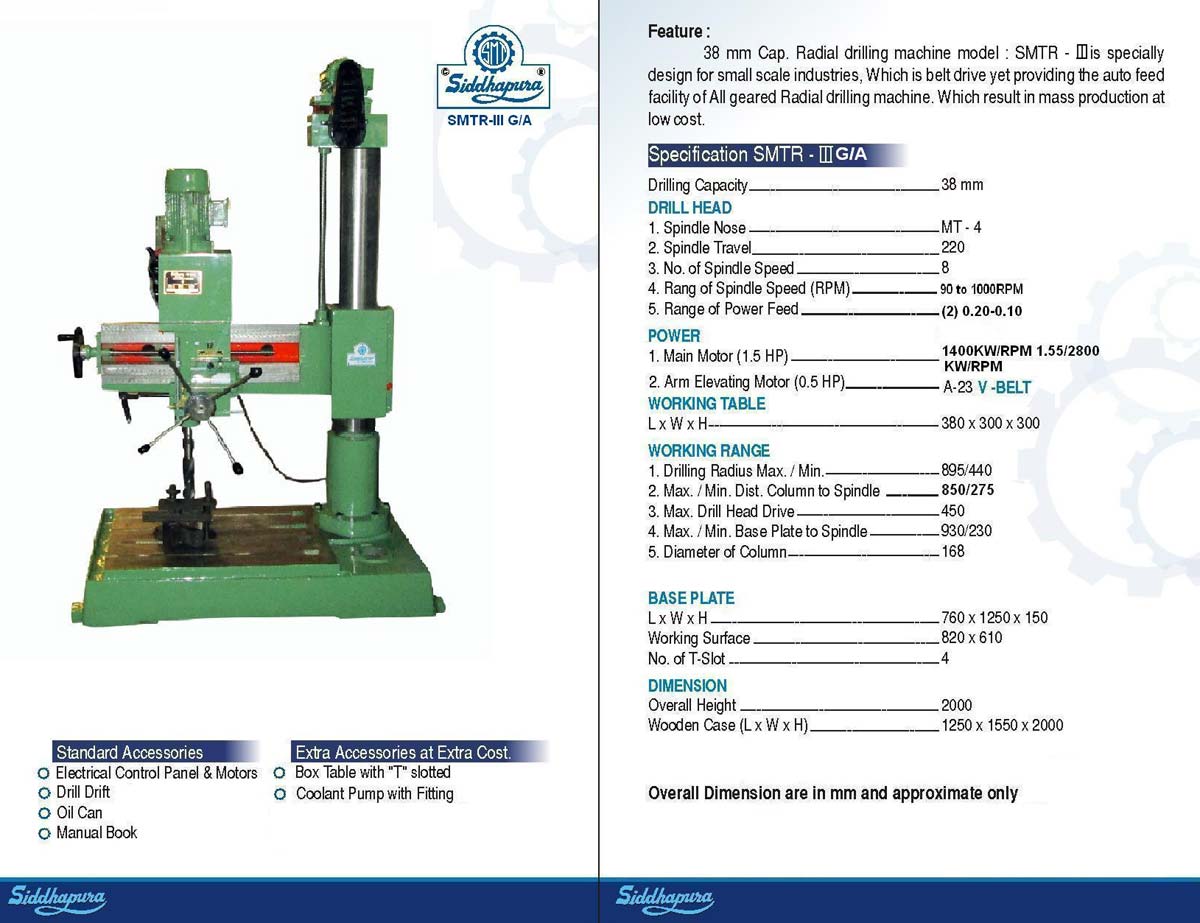 Radial Drilling Machine SMTR