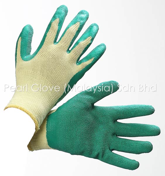 Polycotton Coated Latex Glove