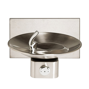 Non-cooling wall recessed drinking water fountain