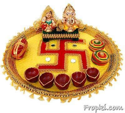 puja thali decoration