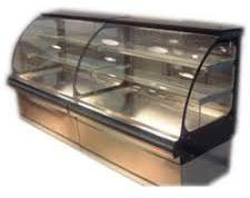 Bend glass display counter