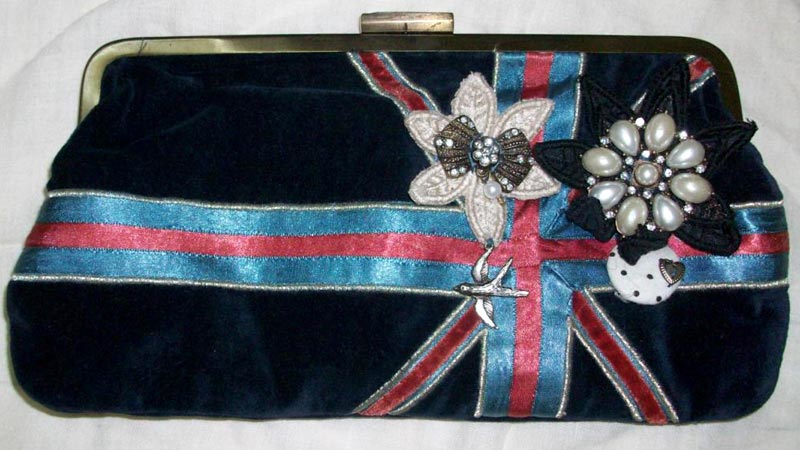 Velvet Ladies Clutch Purse