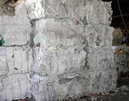 Sorted White Ledger Waste Paper