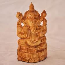 Polished Marble Lord Ganesha Statue, for Home, Office, Shop, Color : Brown