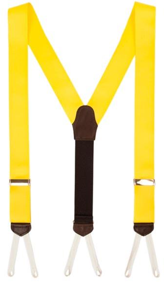 Handmade Grosgrain Suspenders Made in Usa Yellow