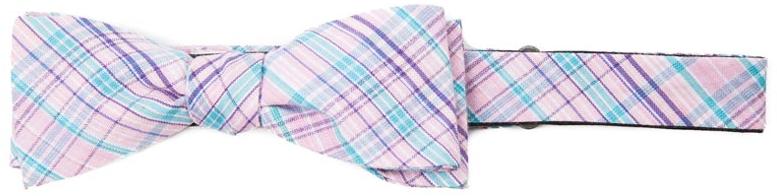 Muted Plaid Bowtie - Pink