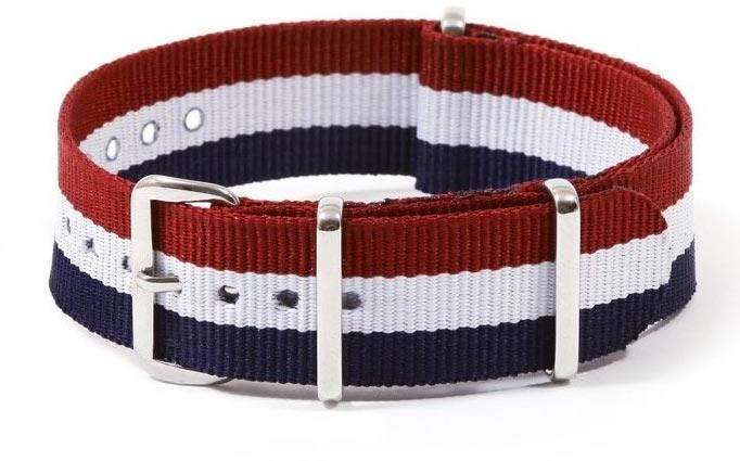 Nato Strap Watch Band Center Line Stripe - Red White Blue