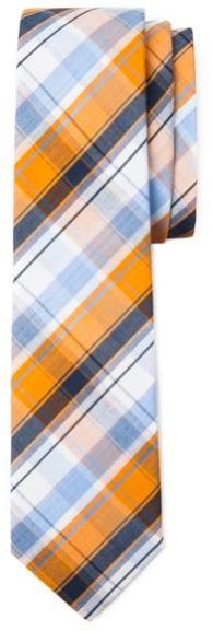 Traditional Plaid Tie - Orange