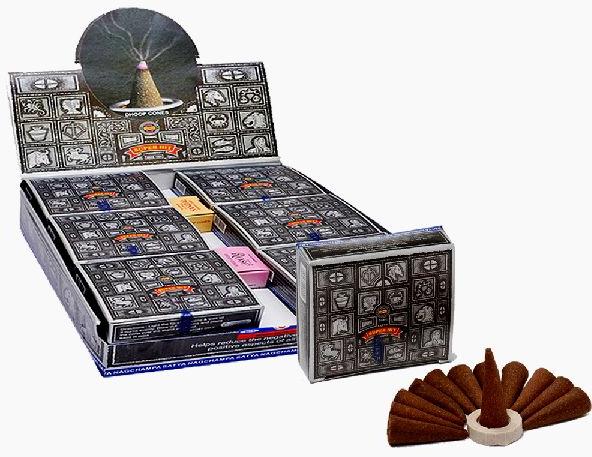 Satya Super Hit Incense Cones, for Religious, Aromatic, Color : Brown