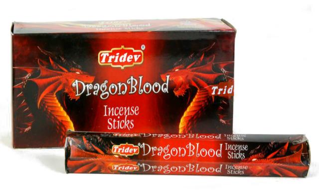 Tridev Dragons Blood Incense Sticks 120 Grams Box