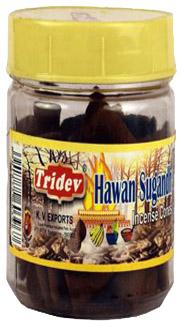 Tridev Hawan Sugandh Incense Cones Jar 225 Grams