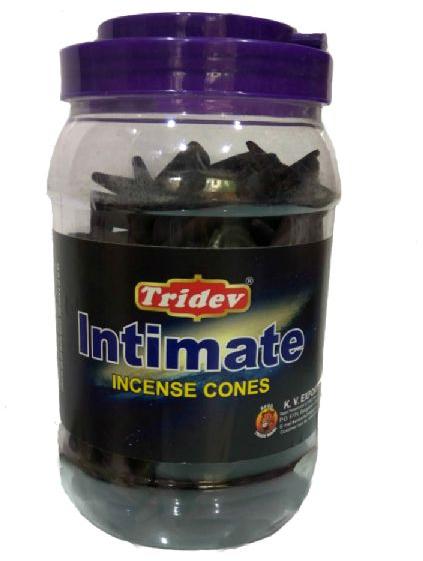 Tridev Intimate Incense Cones Jar 500 Grams