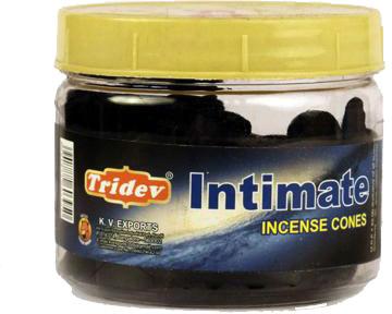 Tridev Intimate Incense Cones Jar 90 Grams