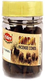 Tridev Sandal Incense Cones Jar 225 Grams