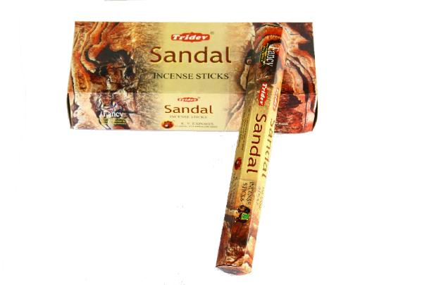 Tridev Sandal Incense Sticks 120 Grams Box