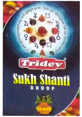 Tridev Sukh Shanti Dhoop Sticks 12 Packs Box
