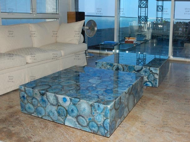 Blue Agate Center Table