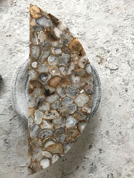 Half Round Agate Table Top, for Garden, Park, Yard, Patio, Home Decoration, Etc.