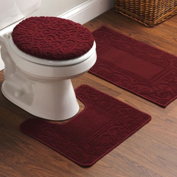 3 Piece Bath Mats set, for Home, Hotel, Office, Bathrooms, Style : Modern