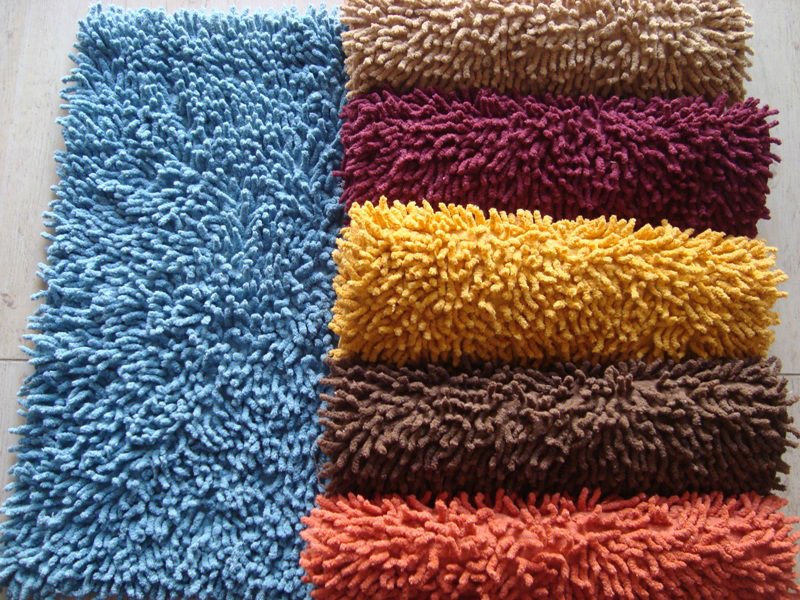 Chenille Shaggy Bath mats, for Home, Hotel, Shopping Areas, Feature : Easy To Fold, Easy Washable
