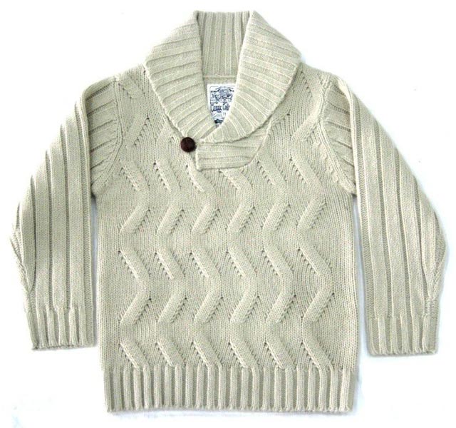 Kids Shawl Collar Sweater