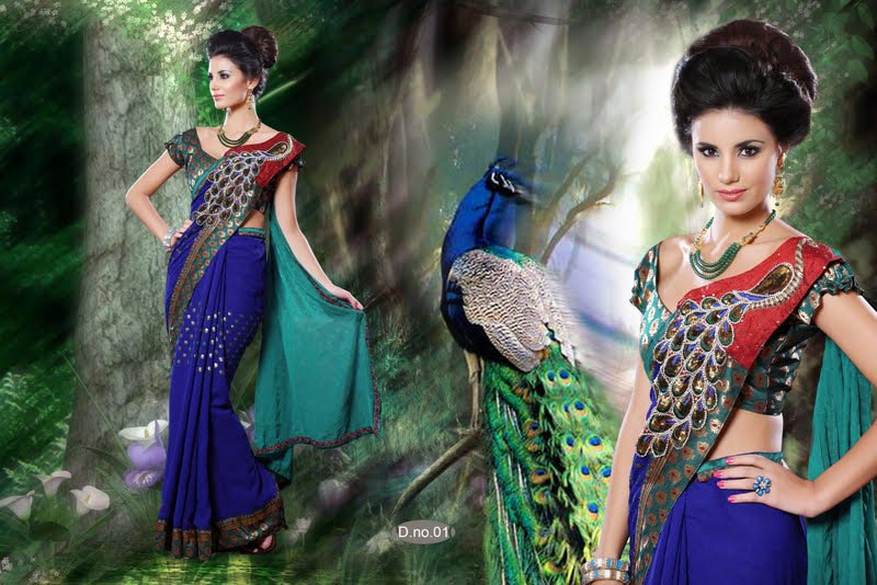 Unbranded Peacock Saree Collection