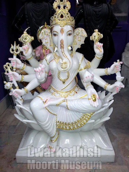 Marble Laxmi Ganesh Statue